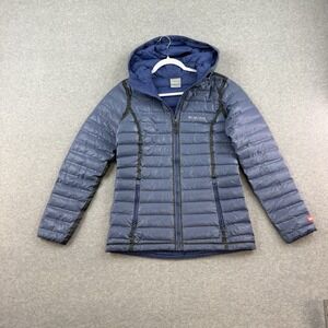 Women's COLUMBIA TITANIUM OUTDRY Blue S 700 Fill DOWN JACKET SMALL Winter PUFFER